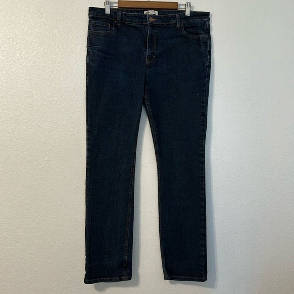 Dickies Jeans Straight Leg Denim Pants Dark Wash Womens 14/32 Work Outerwear